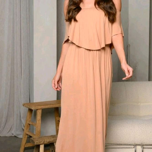 Arlene off the shoulder Maxi Dress $10.00 - Goldie B & Co Boutique