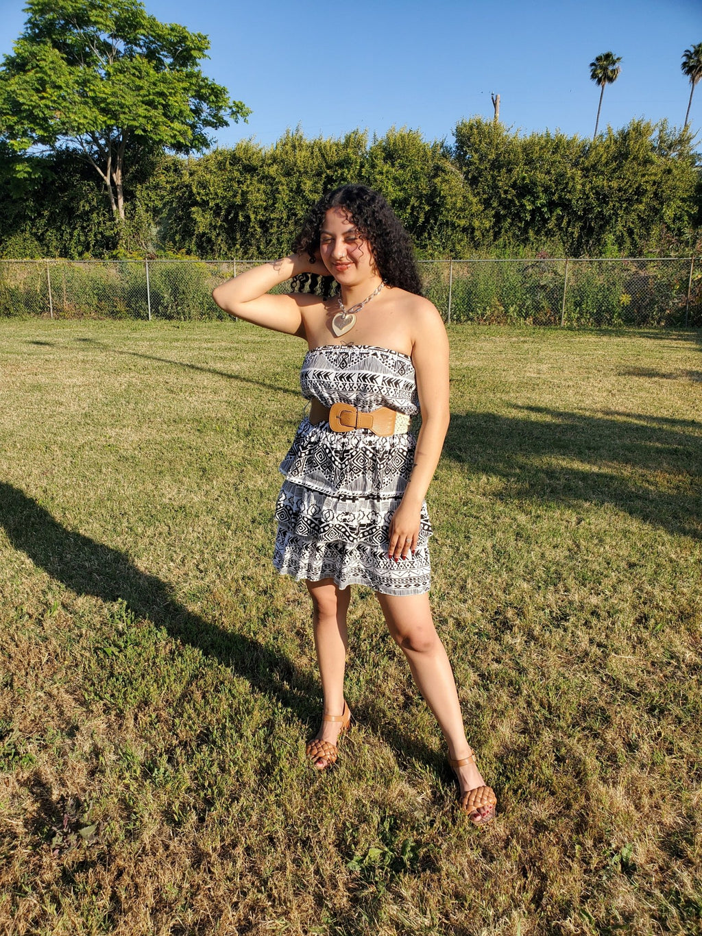 Aztec Print Strapless Dress $10.00 - Goldie B & Co Boutique