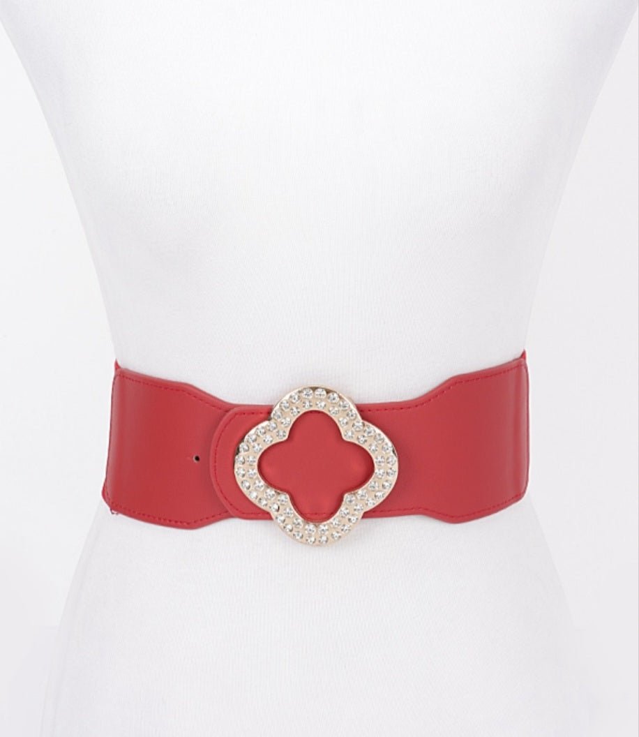 Clover Rhinestone Belt $15.00 - Goldie B & Co Boutique