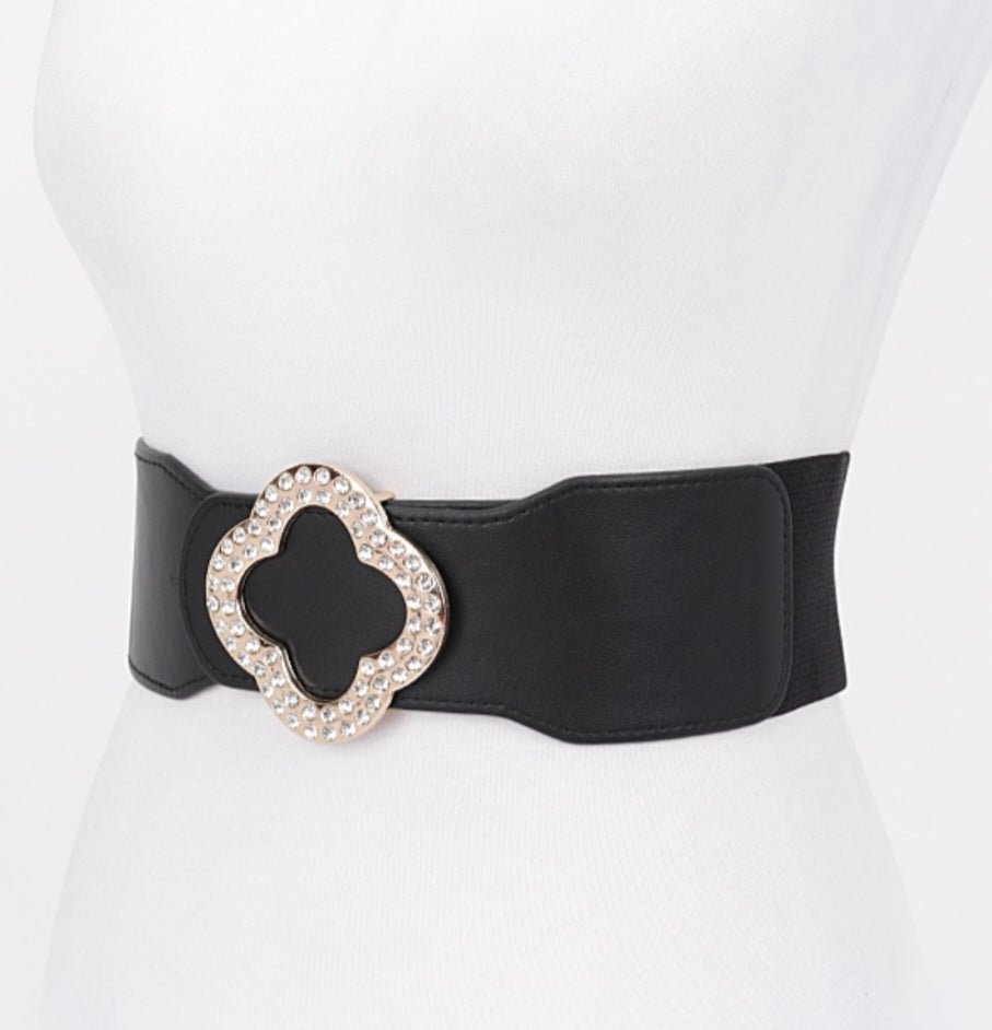 Clover Rhinestone Belt $15.00 - Goldie B & Co Boutique