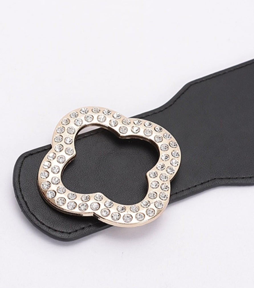 Clover Rhinestone Belt $15.00 - Goldie B & Co Boutique