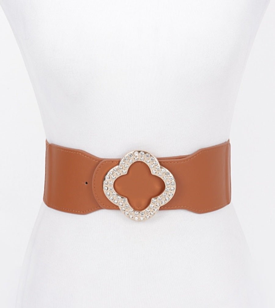 Clover Rhinestone Belt $15.00 - Goldie B & Co Boutique