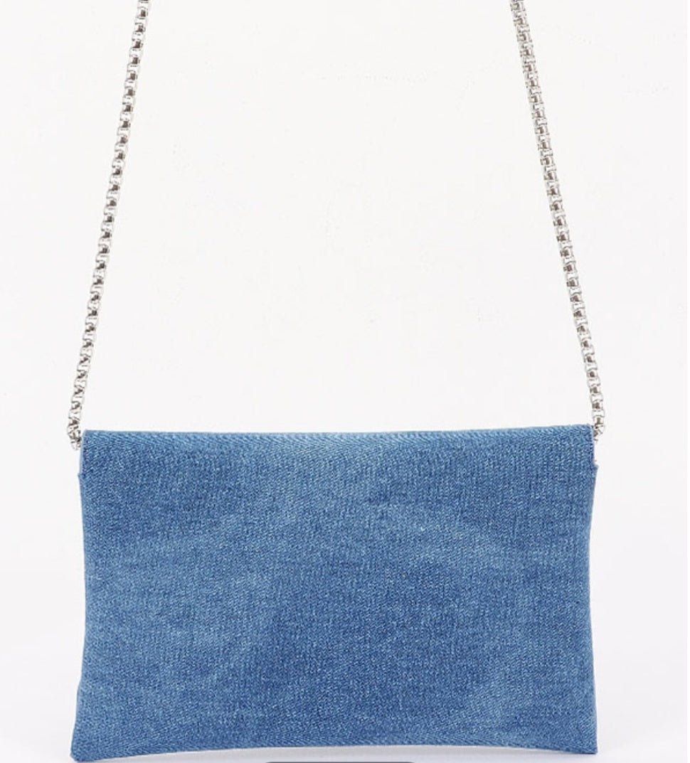 Denim Envelope Clutch $25.00 - Goldie B & Co Boutique
