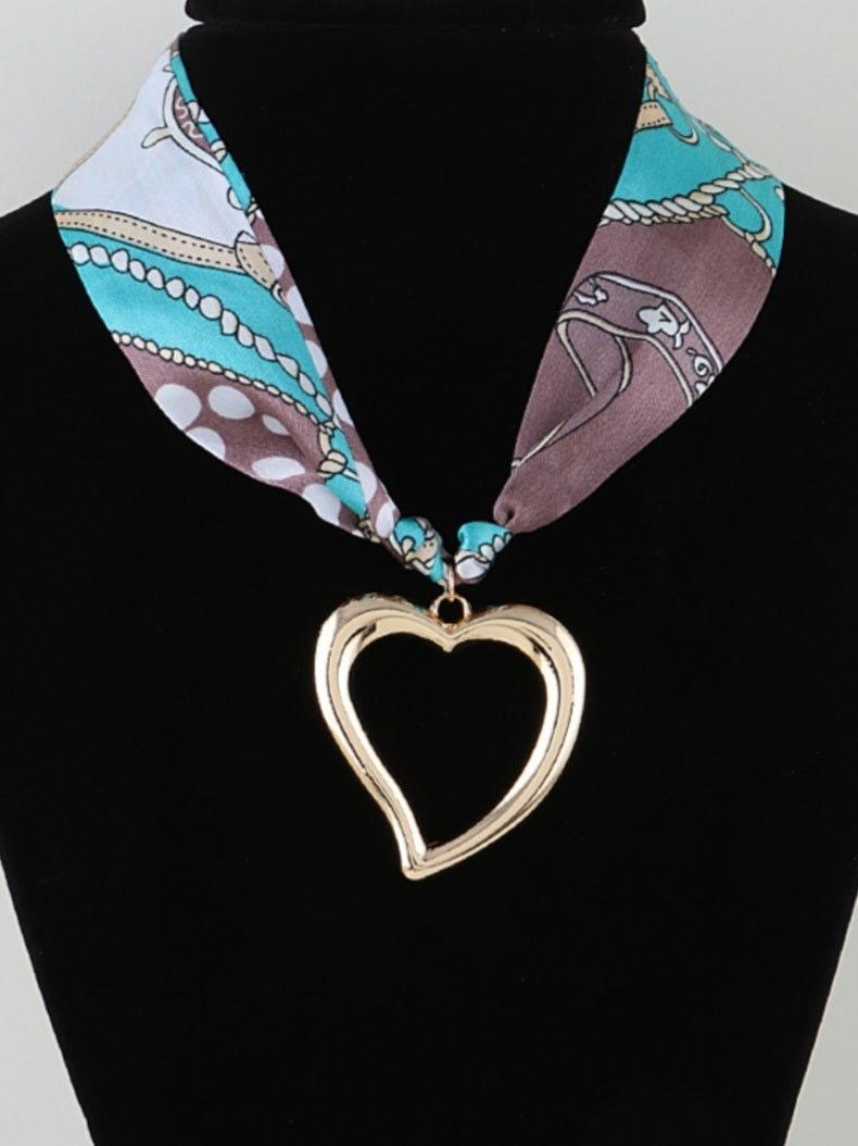 Floating Heart Scarf Necklace $23.00 - Goldie B & Co Boutique