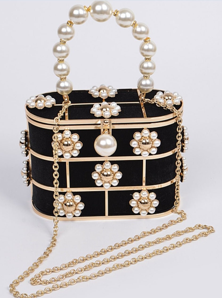 Flower Pearl Bag $56.00 - Goldie B & Co Boutique