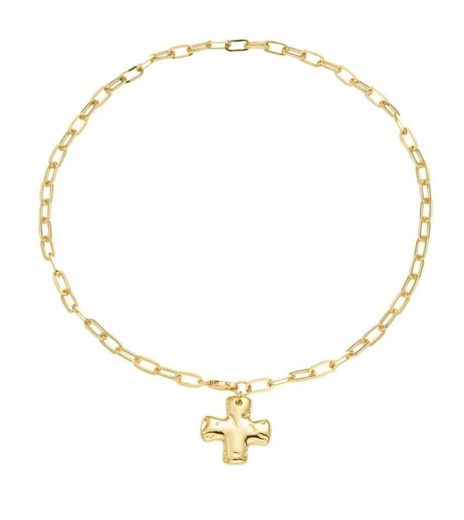 Hammered Toggle Cross Necklace $16.00 - Goldie B & Co Boutique