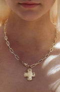 Hammered Toggle Cross Necklace $16.00 - Goldie B & Co Boutique