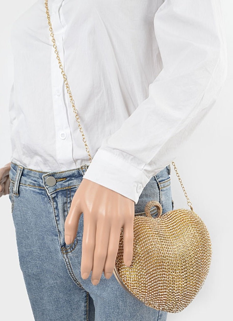 Heart Rhinestone party clutch $43.00 - Goldie B & Co Boutique