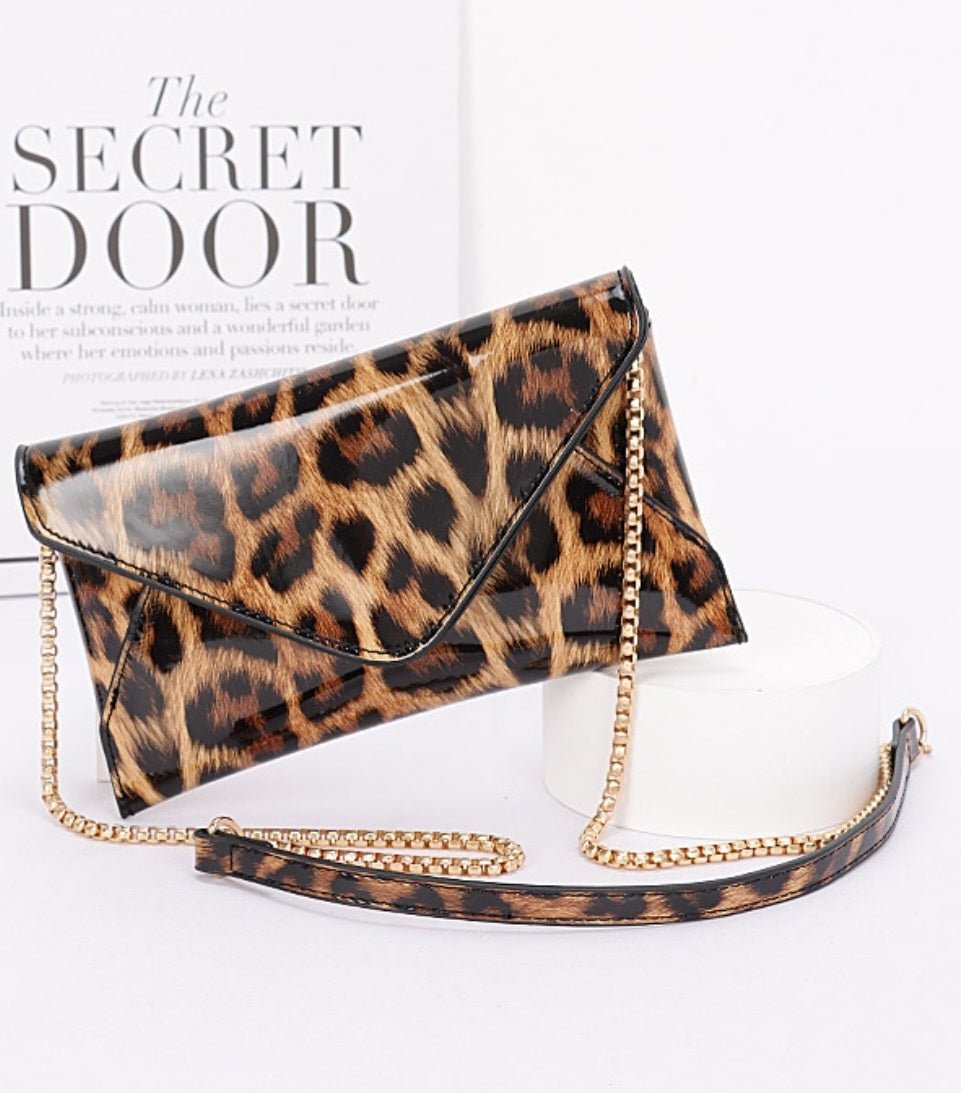 Leopard Envelope Clutch $25.00 - Goldie B & Co Boutique