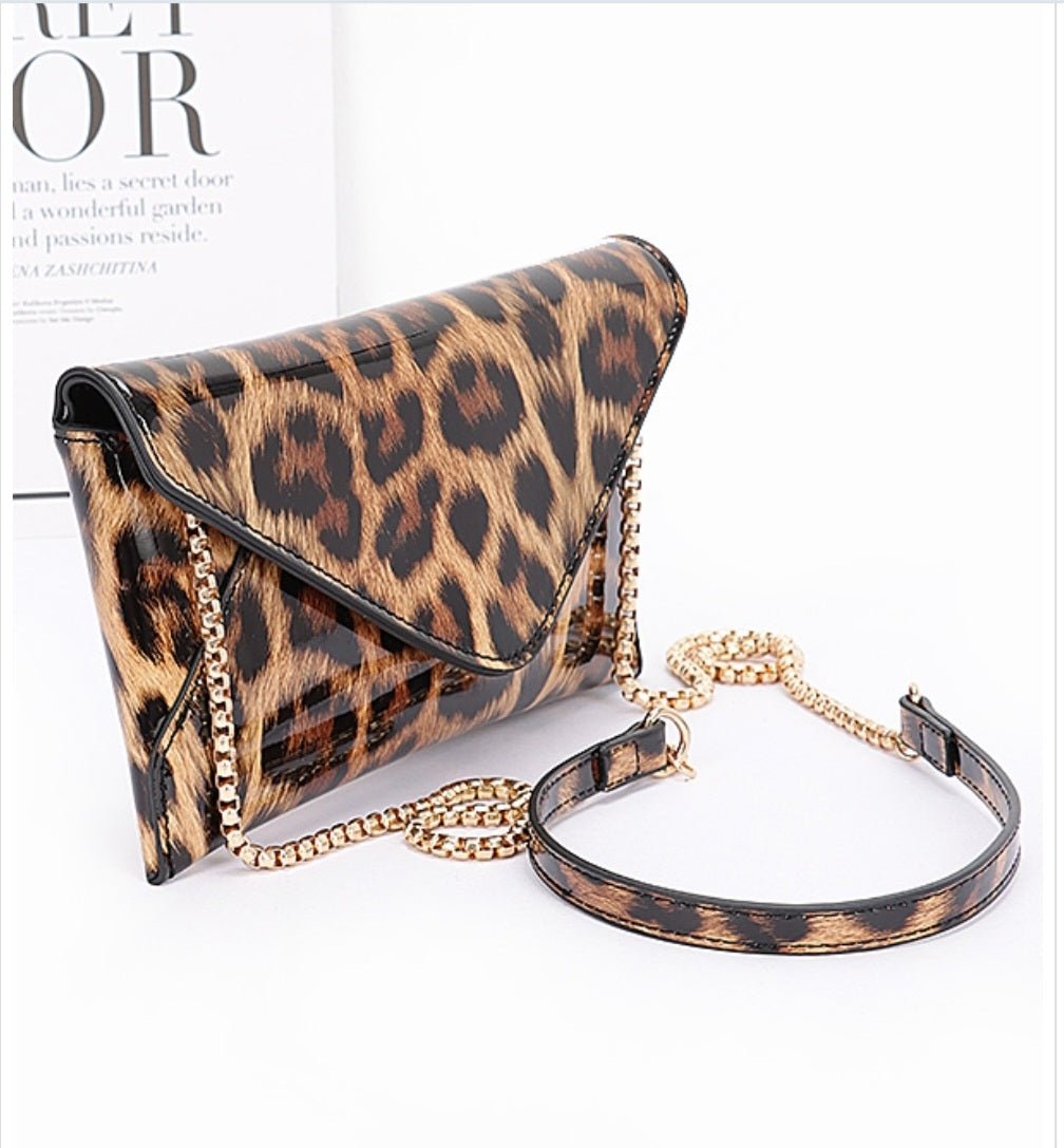 Leopard Envelope Clutch $25.00 - Goldie B & Co Boutique