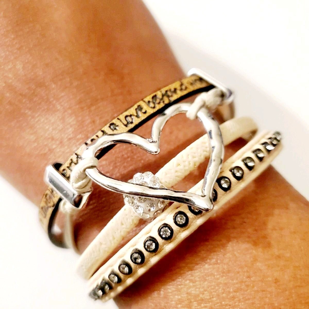 Live Love Laugh Heart Bracelet $6.00 - Goldie B & Co Boutique