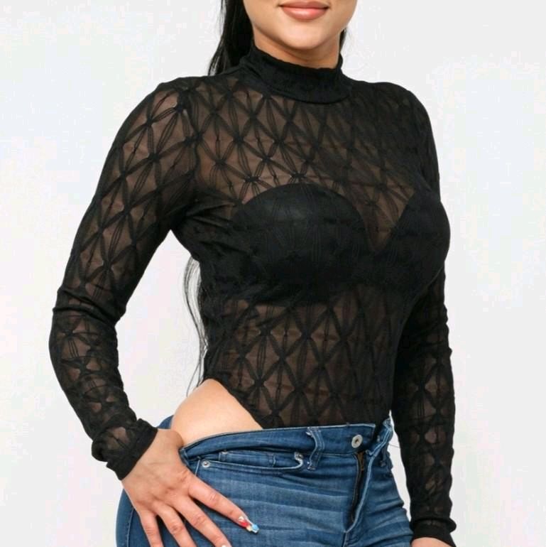 Mesh LS Bodysuit $8.00 - Goldie B & Co Boutique