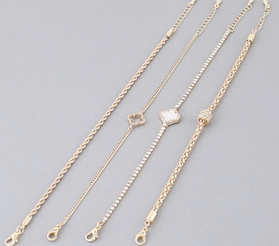 Multi - Clover Bracelets $21.00 - Goldie B & Co Boutique