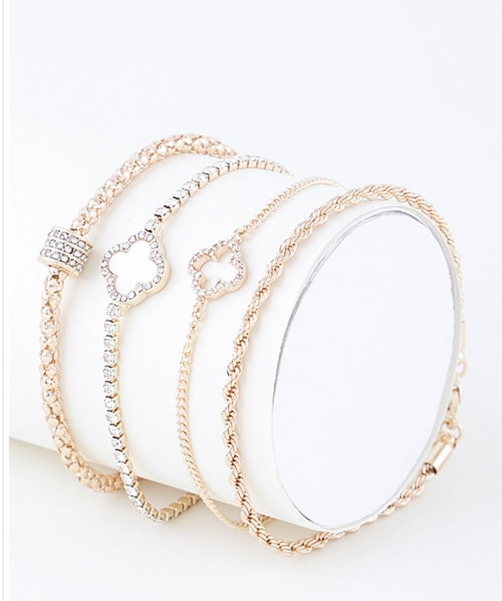 Multi - Clover Bracelets $21.00 - Goldie B & Co Boutique