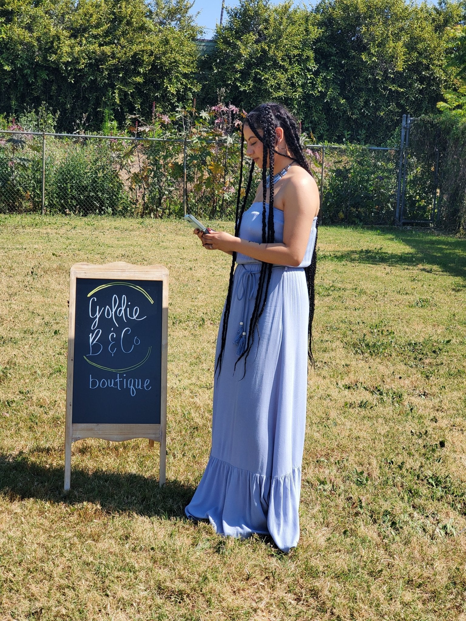 Pastel Blue Maxi Dress $10.00 - Goldie B & Co Boutique
