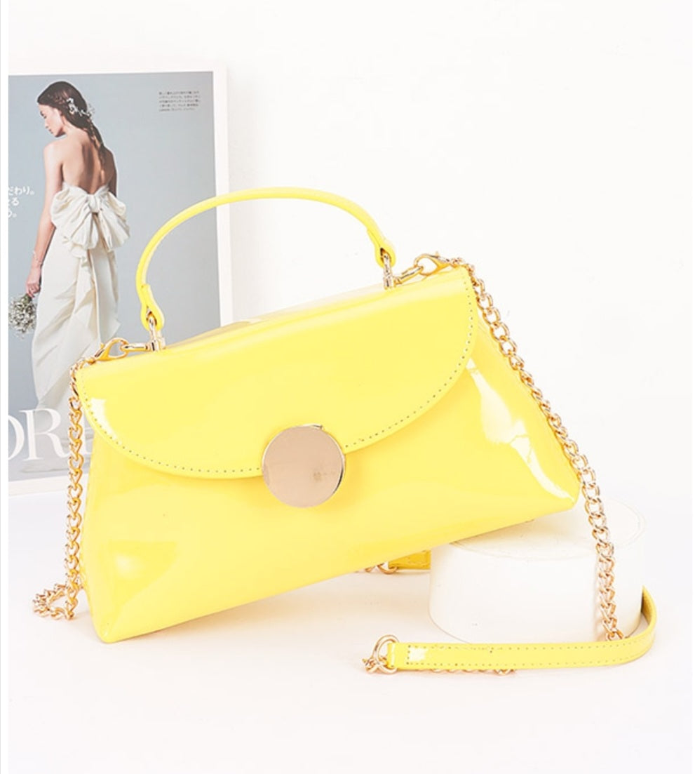 Faux Patent Leather Bag - Goldie B & Co Boutique  