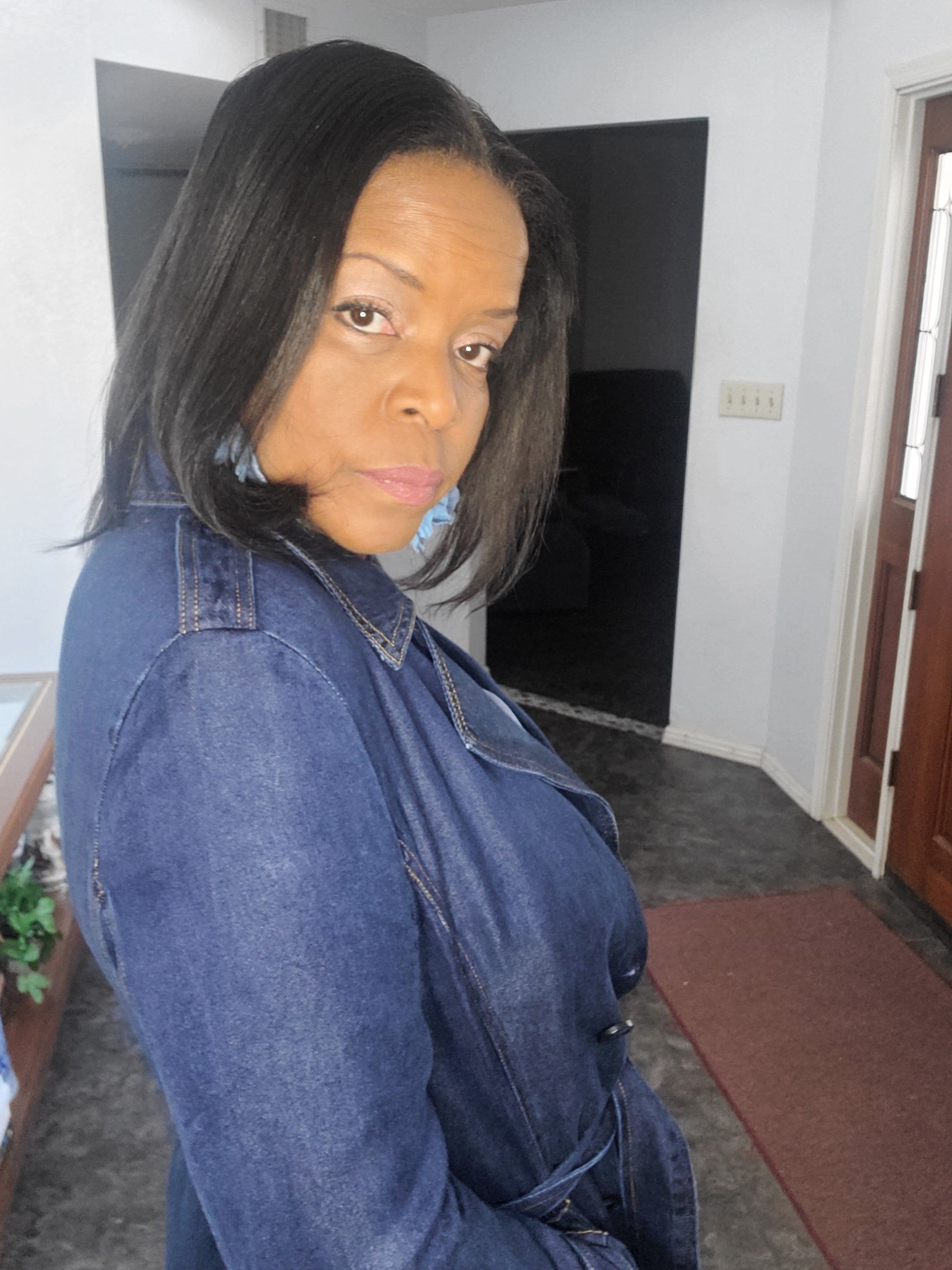 Denim Trench Coat - Goldie B & Co Boutique  