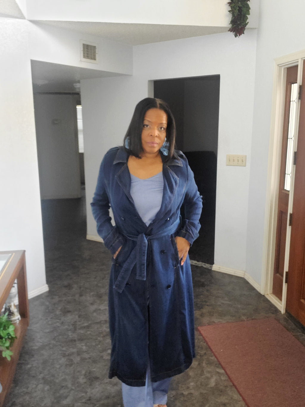 Denim Trench Coat - Goldie B & Co Boutique  