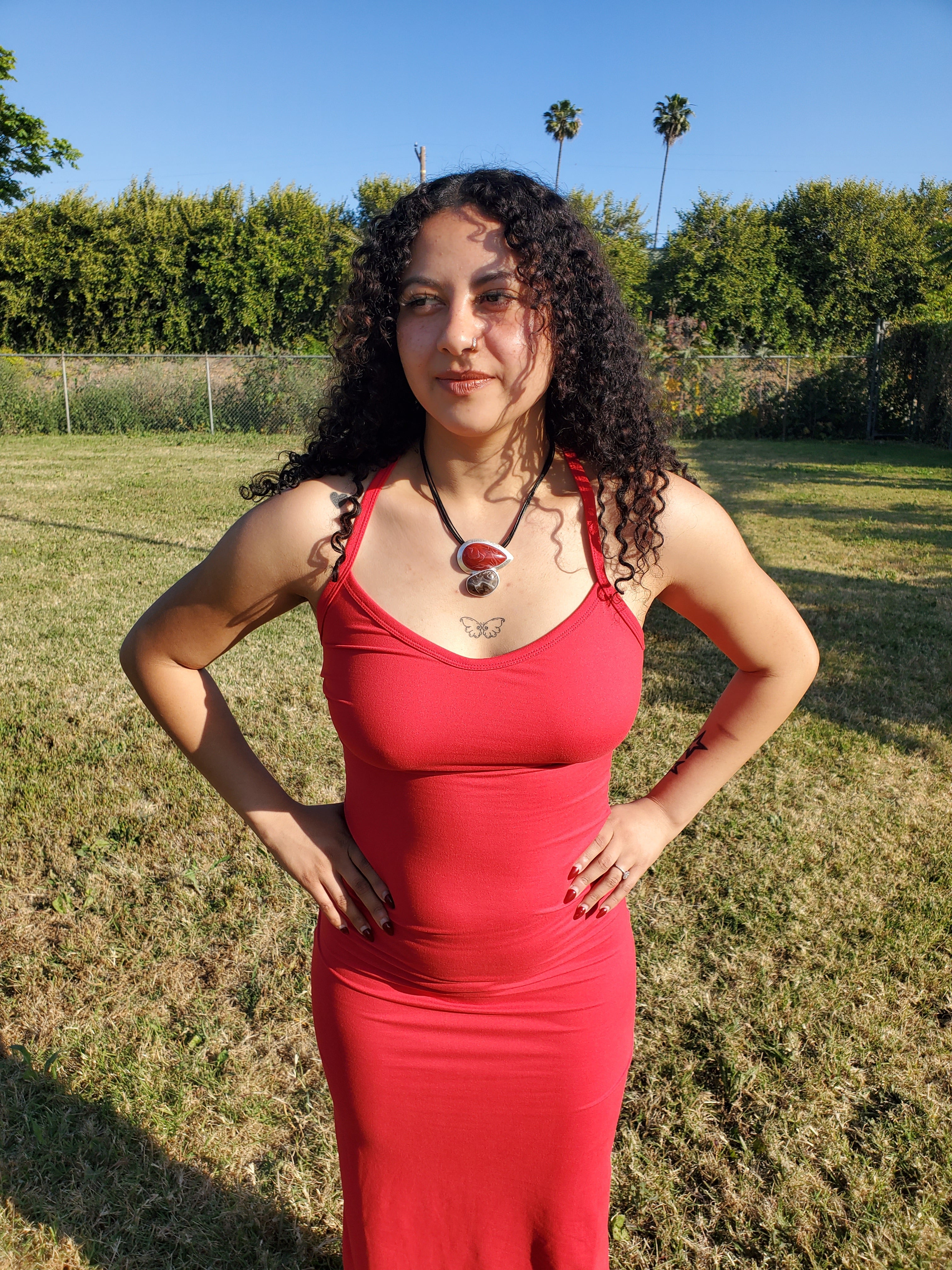 V-Neck Racerback Maxi Dress