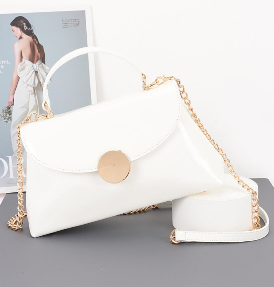 Faux Patent Leather Bag - Goldie B & Co Boutique  