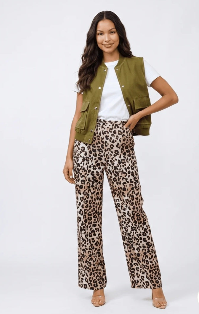 Olive Denim Vest - Goldie B & Co Boutique  