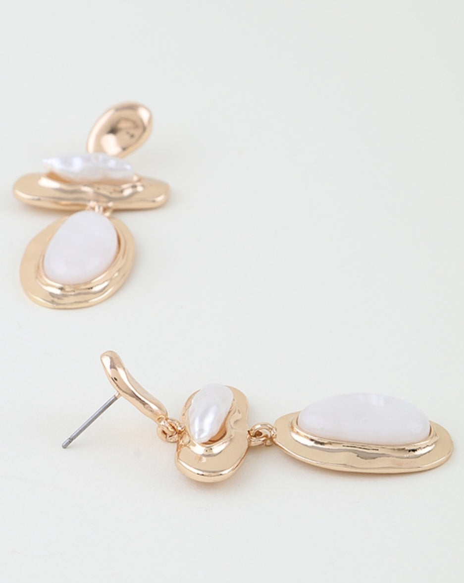 Abstract Stone Earrings