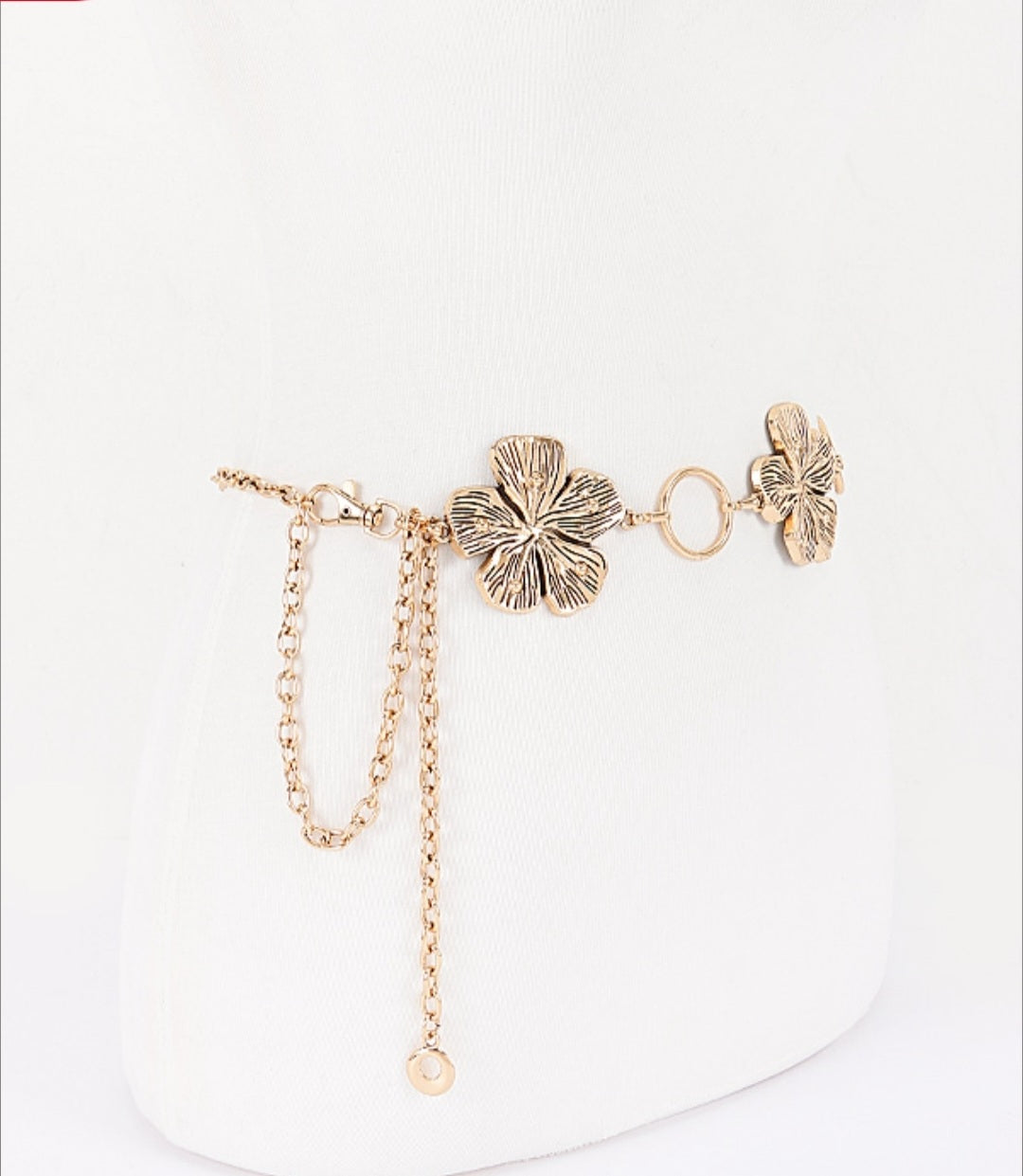 Floral Metal Vintage Chain Belt - Goldie B & Co Boutique  