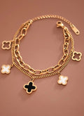 Double Chain Clover Bracelet - Goldie B & Co Boutique  