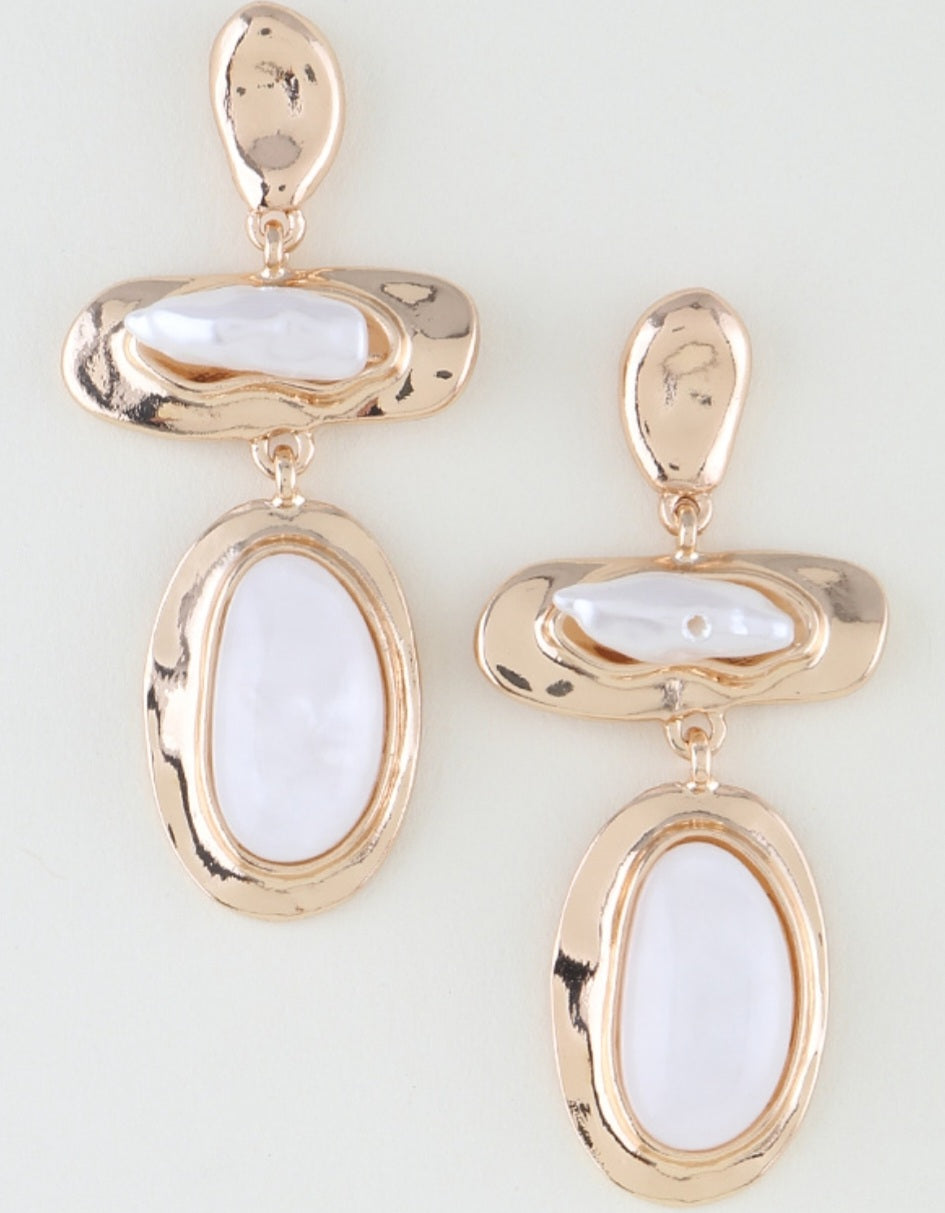 Abstract Stone Earrings