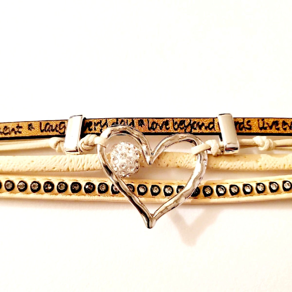 Live Love Laugh Heart Bracelet