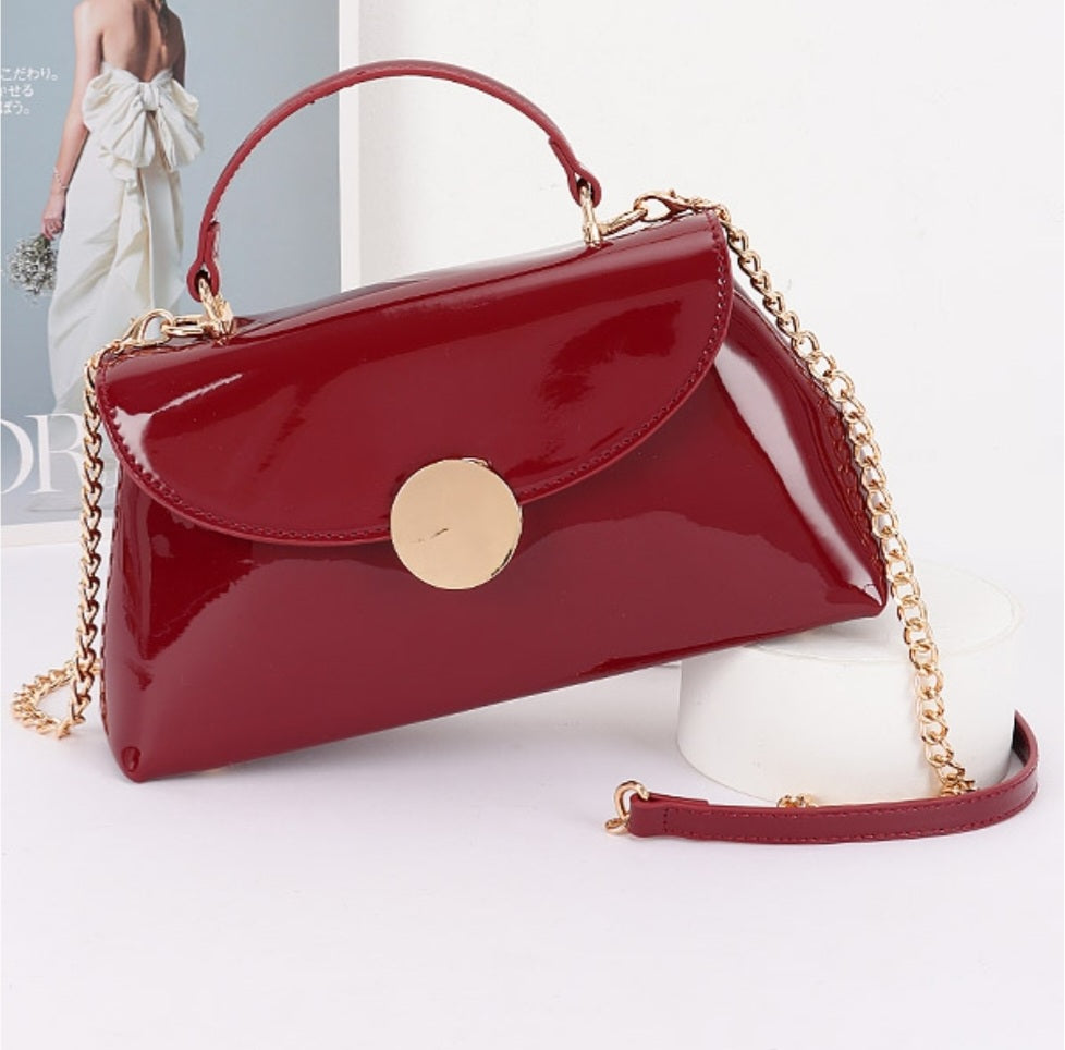 Faux Patent Leather Bag - Goldie B & Co Boutique  
