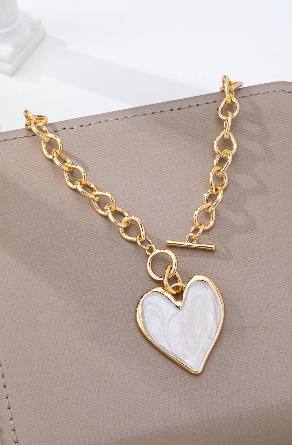 Heart Toggle Necklace - Goldie B & Co Boutique  