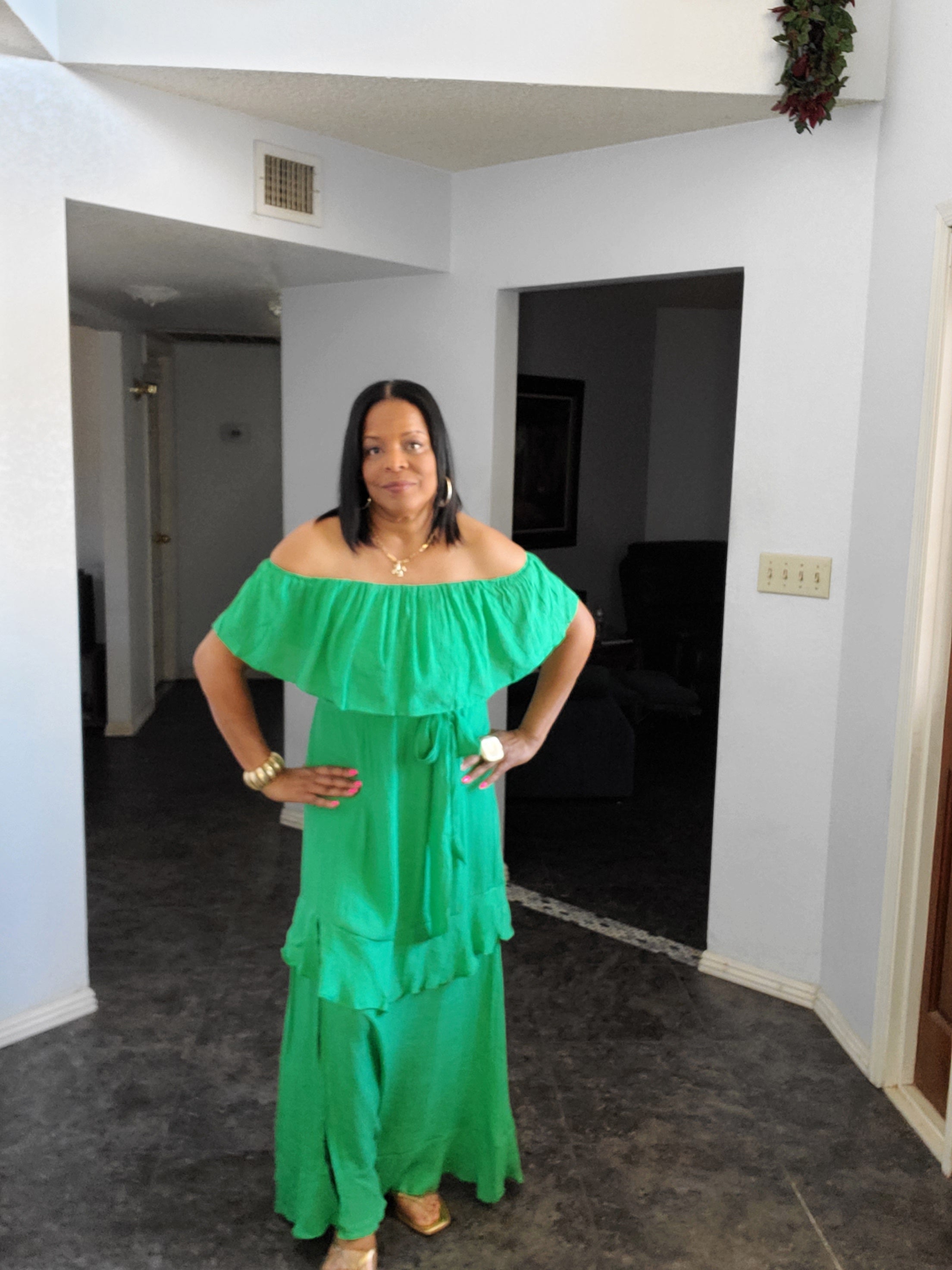 Kelly Green Maxi Dress - Goldie B & Co Boutique  