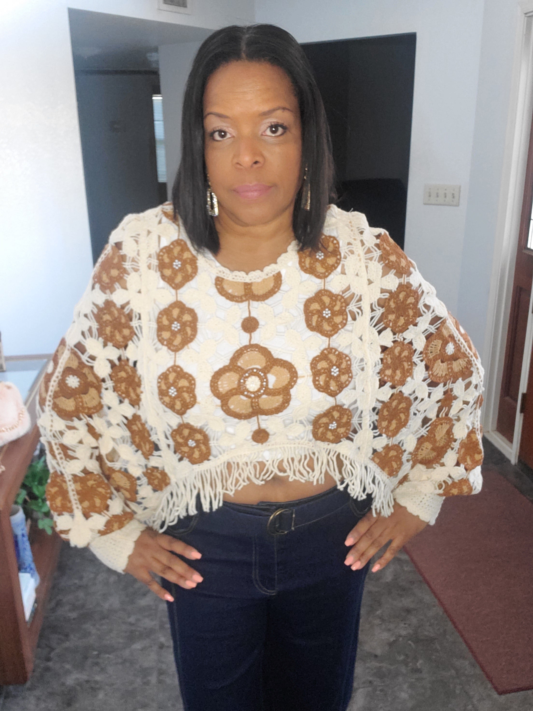Floral Crochet Top - Goldie B & Co Boutique  