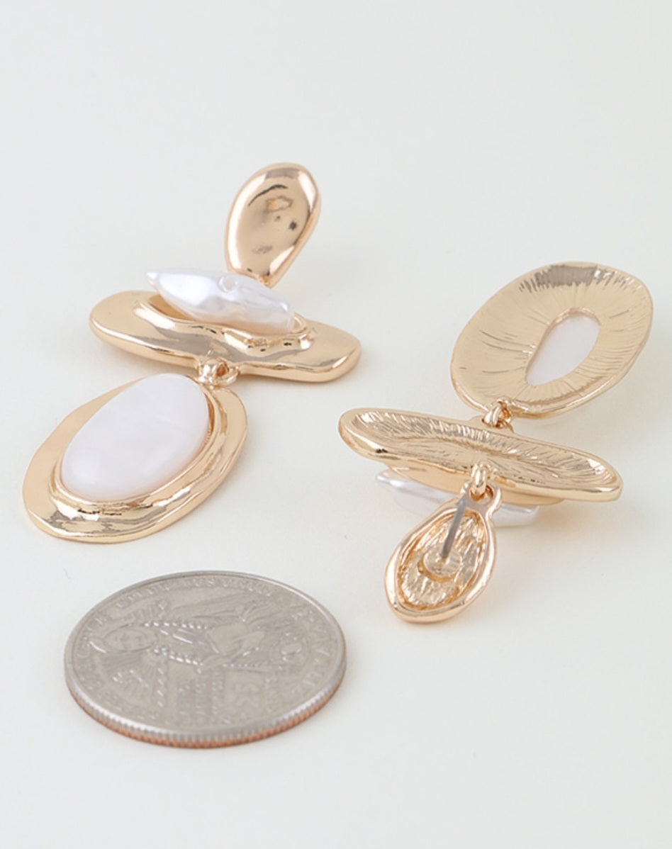 Abstract Stone Earrings