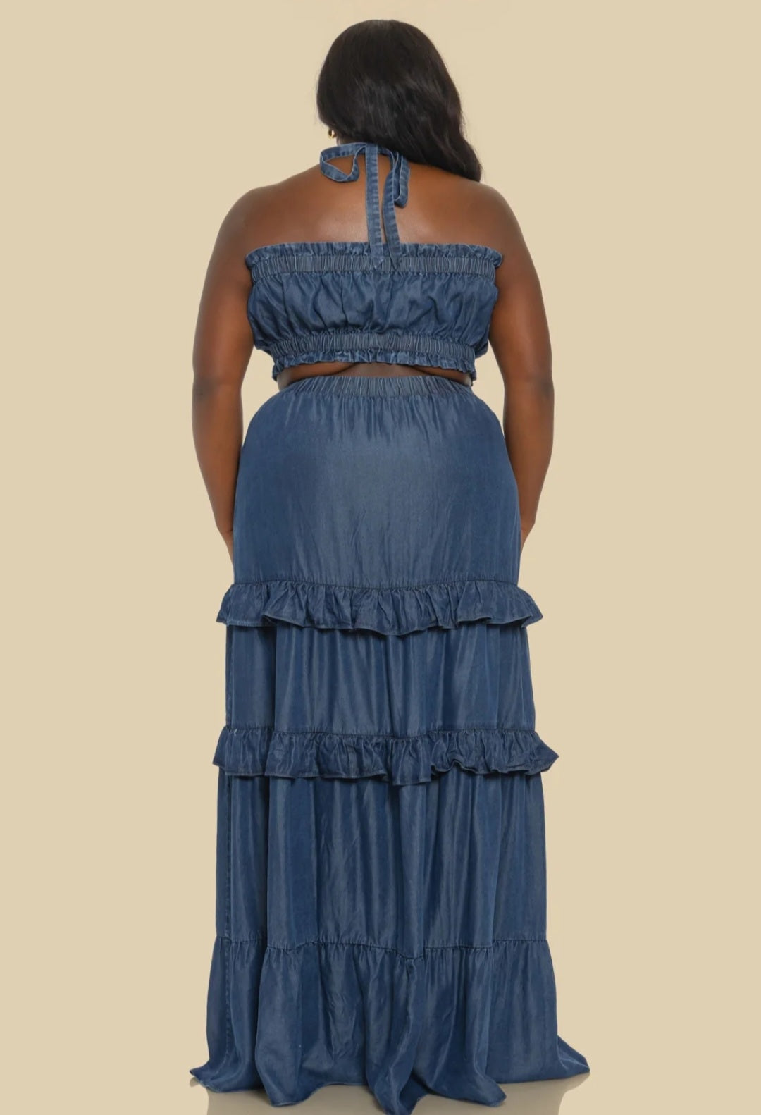 Denim Tube Top/Skirt Set - Goldie B & Co Boutique  