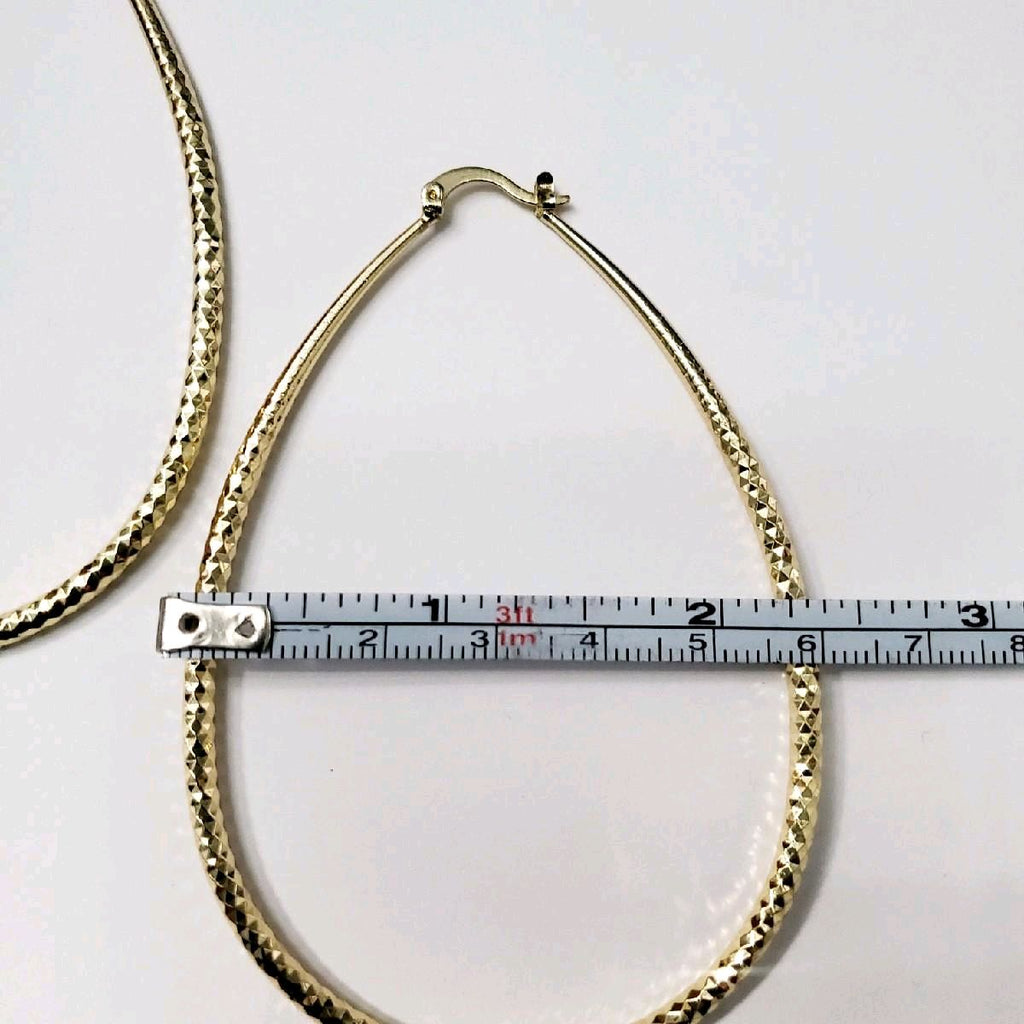 Teardrop Gold-tone Earrings