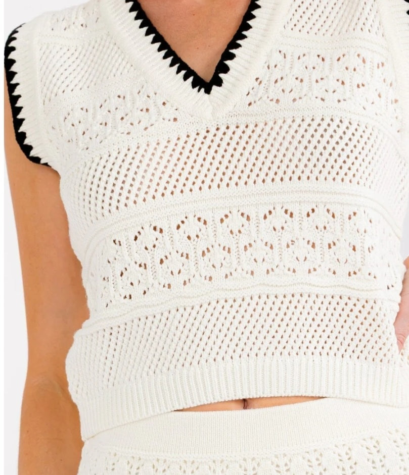Sleeveless Crochet Top - Goldie B & Co Boutique  