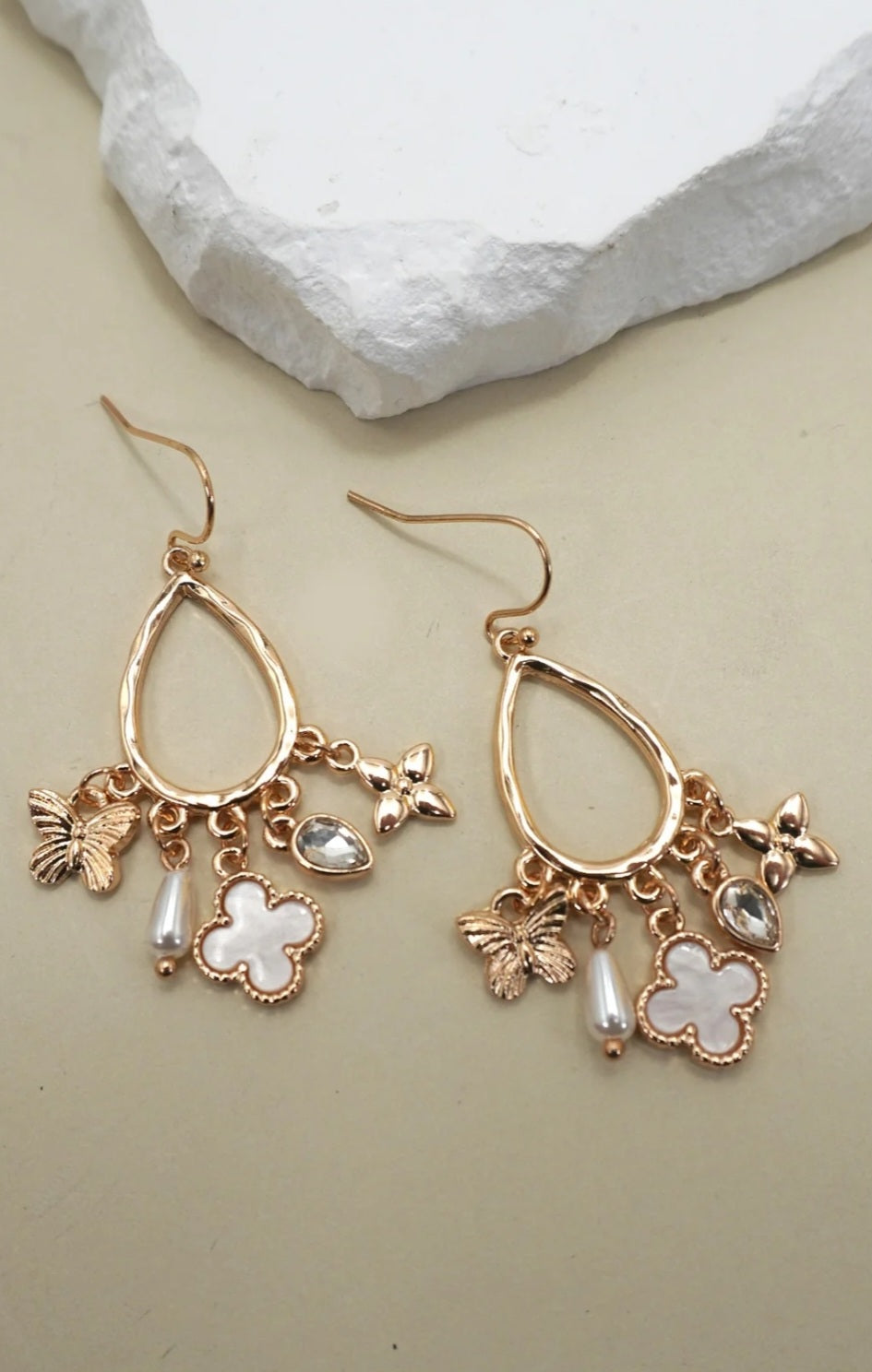 Charm Teardrop Earrings - Goldie B & Co Boutique  
