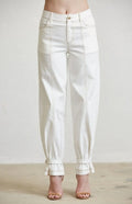 White Stretch Twill Pants - Goldie B & Co Boutique  