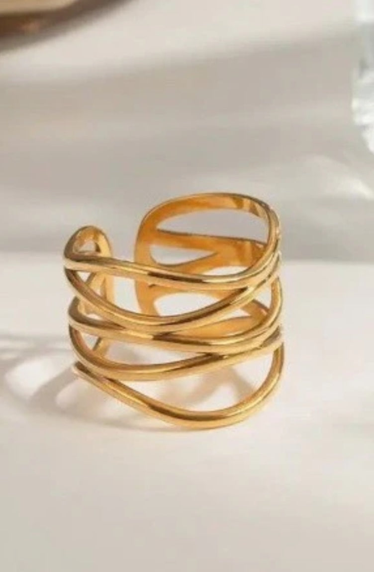 Melody 18k Stainless steel Ring - Goldie B & Co Boutique  