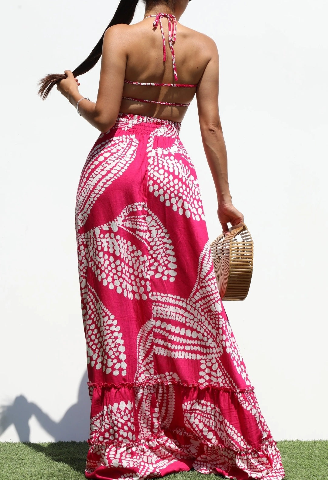 Smocked Woven Maxi Dress - Goldie B & Co Boutique  