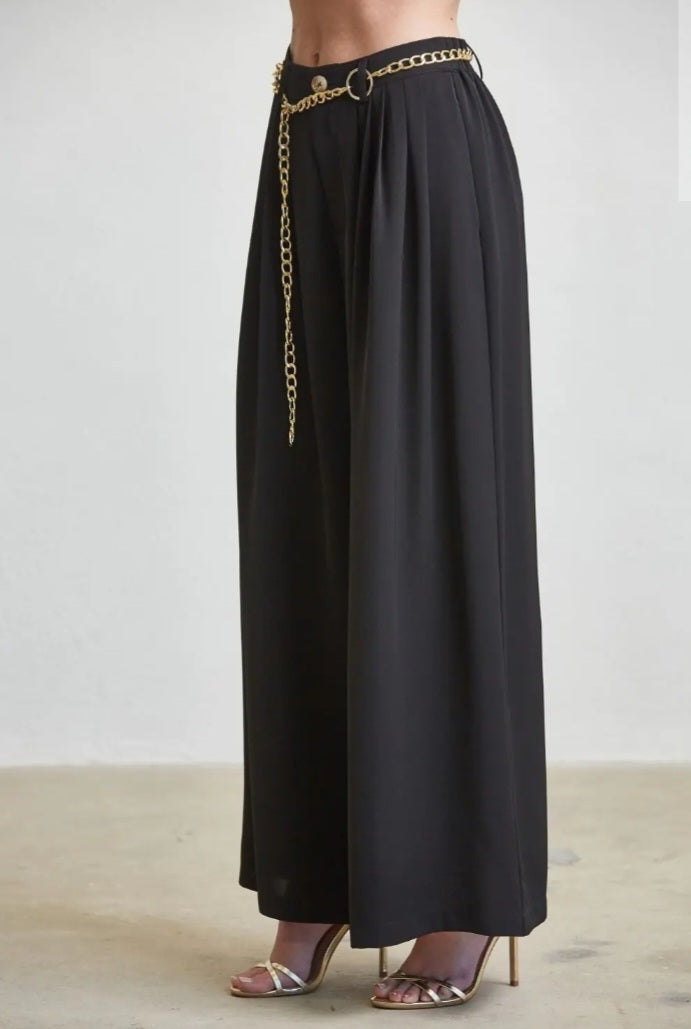 Pleated Wide-leg Woven Pants - Goldie B & Co Boutique  