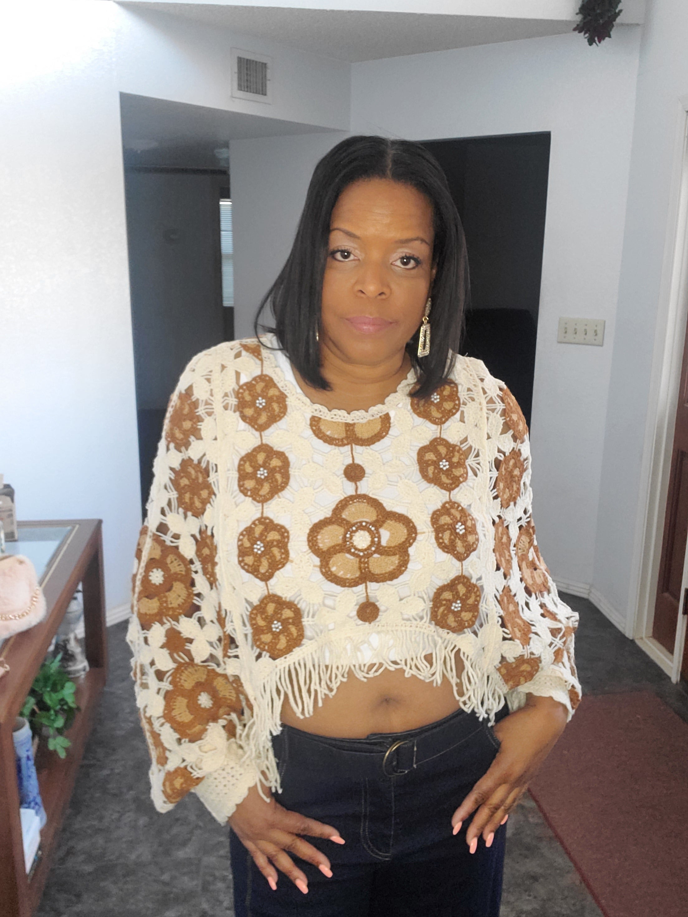 Floral Crochet Top - Goldie B & Co Boutique  