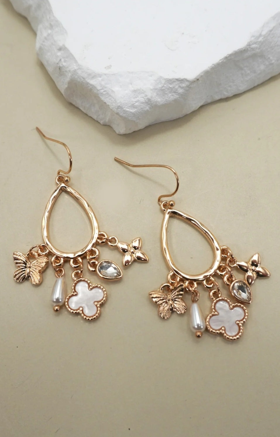Charm Teardrop Earrings - Goldie B & Co Boutique  