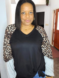 Animal Print color-block V-Neck Tunic Top - Goldie B & Co Boutique  