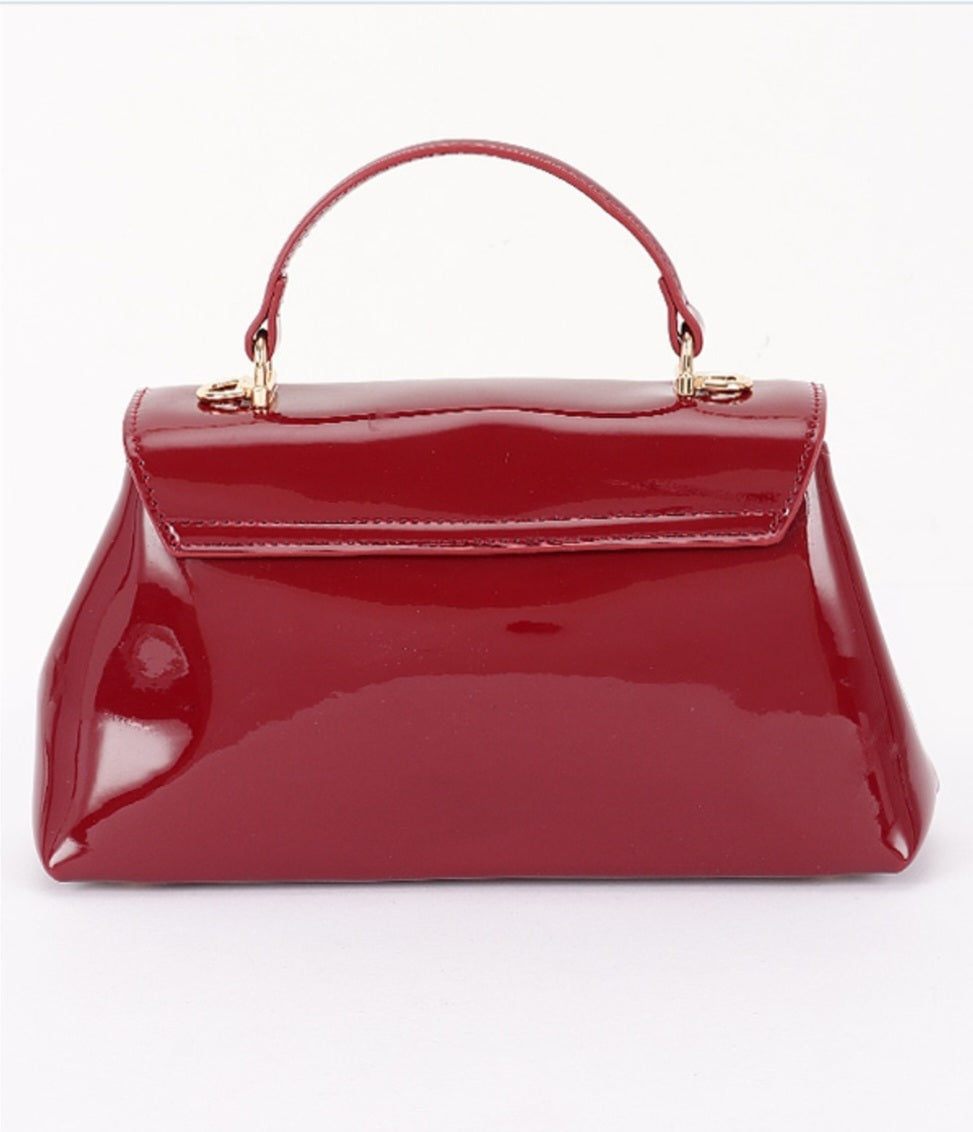 Faux Patent Leather Bag - Goldie B & Co Boutique  