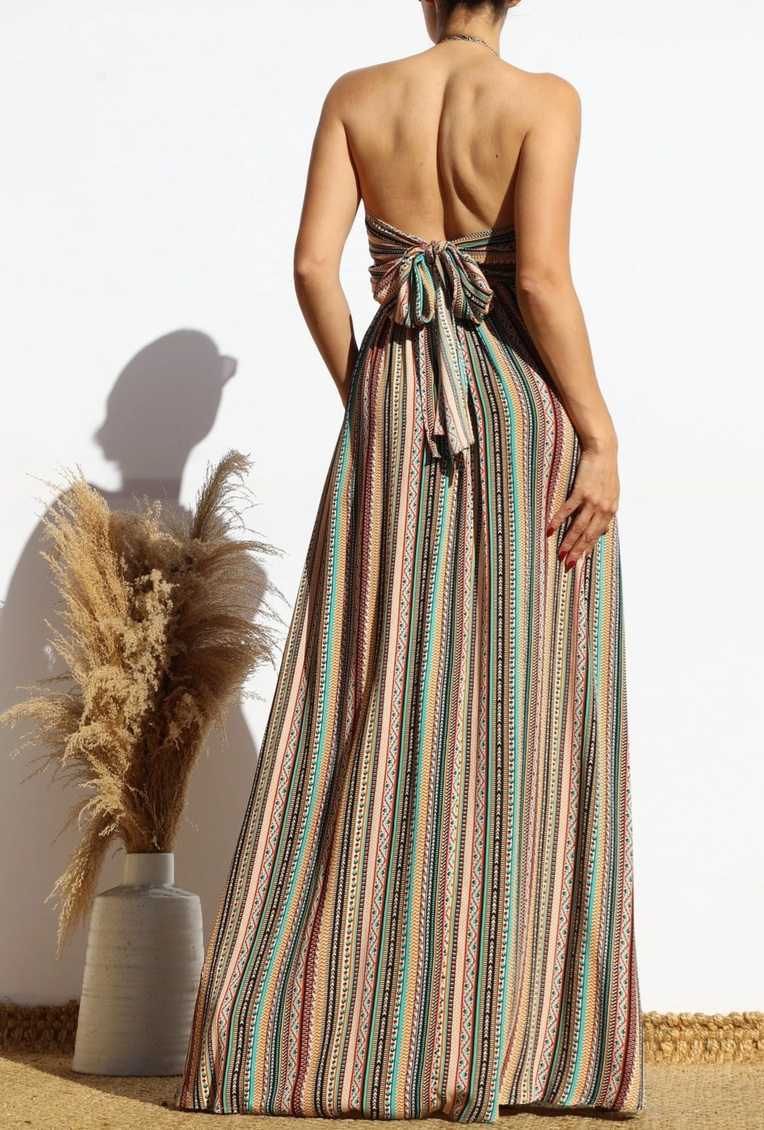 Multi-Color V-Neck Maxi - Goldie B & Co Boutique  