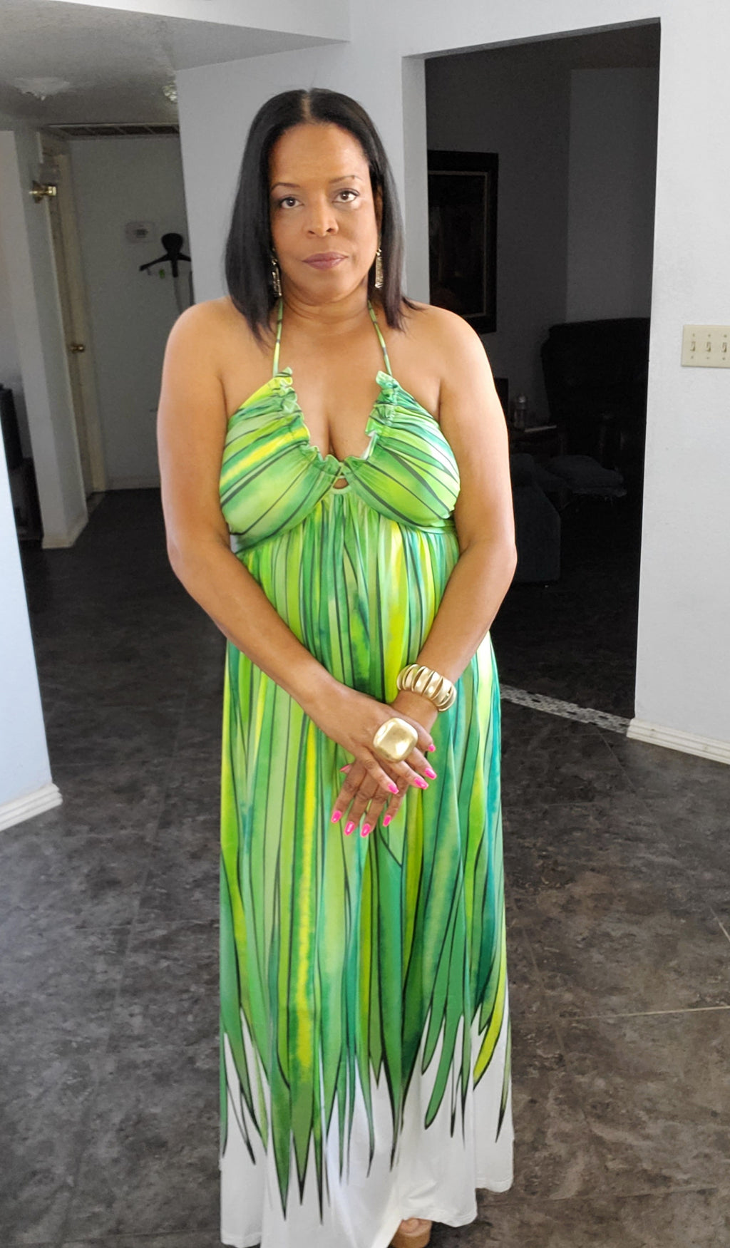 Multi-Color Green Maxi Dress - Goldie B & Co Boutique  