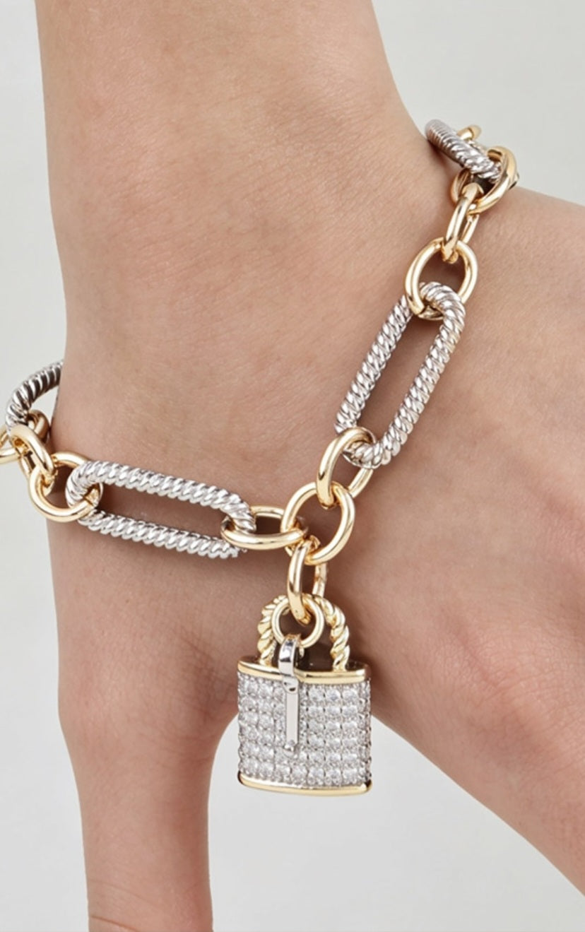 Lock & Key Bracelet - Goldie B & Co Boutique
